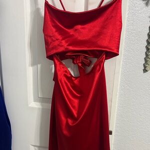 Elegant Red Sleeveless Dress